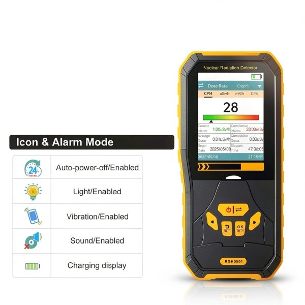 Celvytix Geiger Counter Radiation Detector Multi Mode Alarm-1