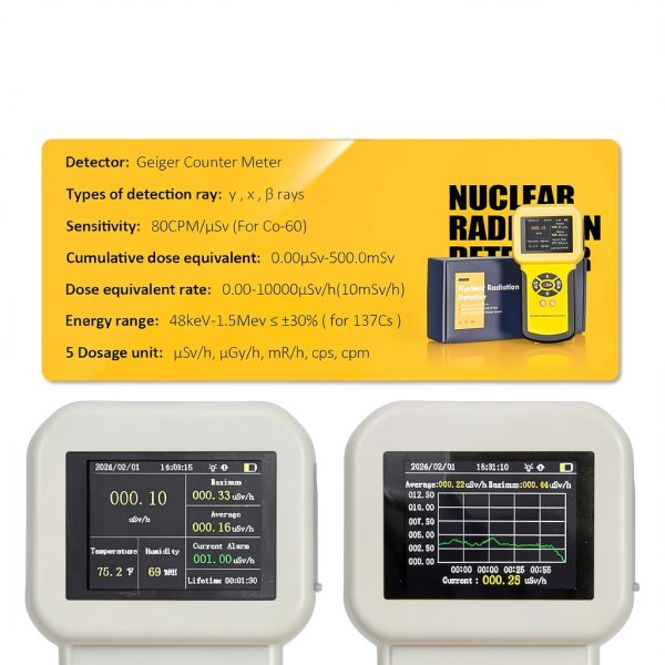 BTMETER Geiger Counter Nuclear Radiation Detector BT-886A-2