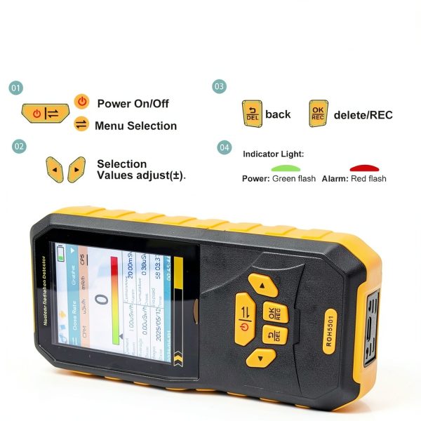 Celvytix Geiger Counter Radiation Detector Multi Mode Alarm-5