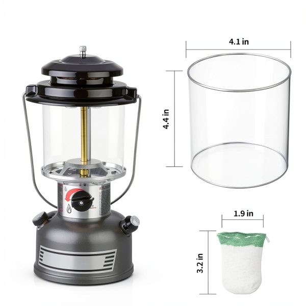 LVACODV Camping Lantern Accessories Glass Globe Mantles-1
