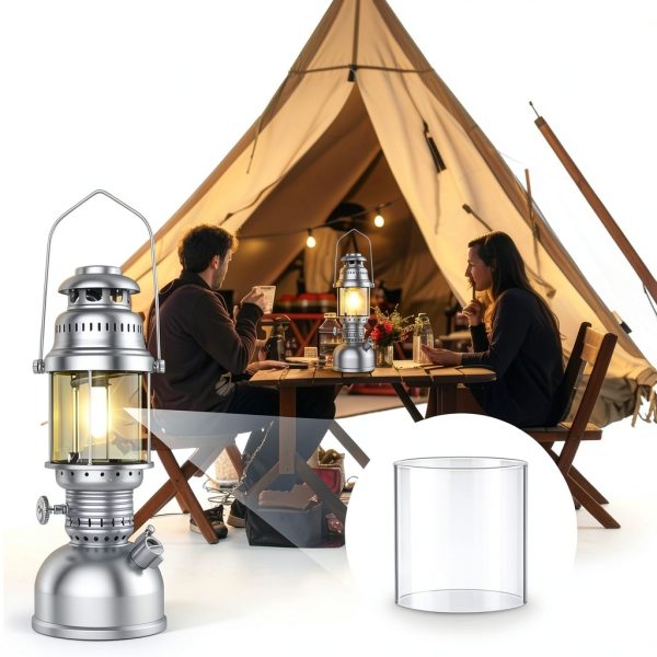 Ceoighe Lantern Glass Replacement Quality Plastic Camping-5