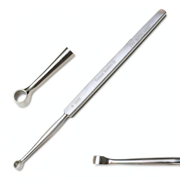 Fox Dermal Curettes 4 mm X L 5.5" Surgical Curette VR Instruments-0