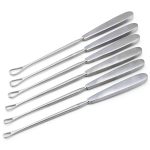 6pcs Set of Sims Curettes 11" (27.9cm), Sharp Blade Instruments Sizes 0, 1, 2, 3, 4, and 5-0