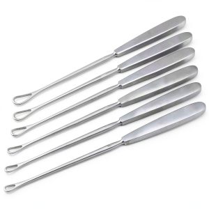 6pcs Set of Sims Curettes 11" (27.9cm), Sharp Blade Instruments Sizes 0, 1, 2, 3, 4, and 5-0