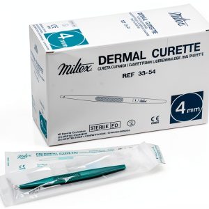 33-54 Stainless Steel Disposable Dermal Curette, Sterile, 0.15" Diameter (Pack of 50)-0
